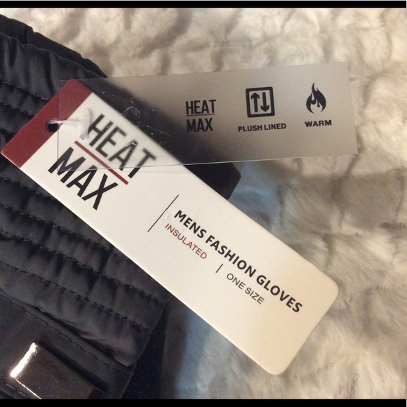 ✅🆕Gray men’s gloves plush fleece lined NWT mens M - Picture 5 of 6